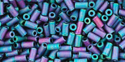 TOHO Bugle #1 (3mm): TB-01-705 Matte-Color Iris - Blue, 10g