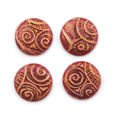 Cabochon CM Classic round 18 mm orange