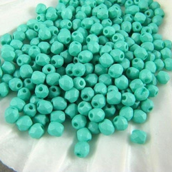 Fire Polish 3mm: Saturated Teal, 40 pcs.