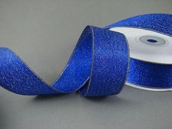 Brocade ribbon 2.5 cm, cornflower