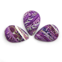 Cabochon CM Striped drop 15x26 cyclamen