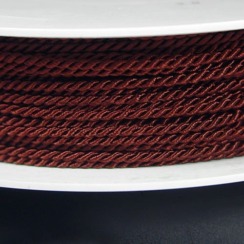 Satin twisted cord 2mm, chocolate // A7901