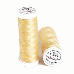 Threads for beading and soutache TYTAN 80, yellow, 180m