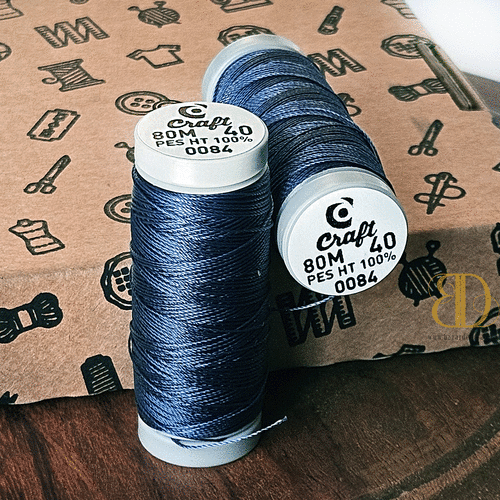 Threads for beading and soutache CRAFT 40, steel blue, 80m