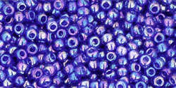 TOHO Round 11/0: TR-11-87 Transparent-Rainbow Cobalt, 10 g