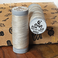 Threads for beading and soutache CRAFT 40, ecru, 80m