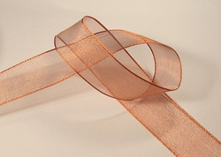 Copper-colored mesh ribbon