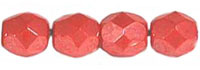 Fire Polish 4mm: Luster - Opaque Lt Red, 40 pcs