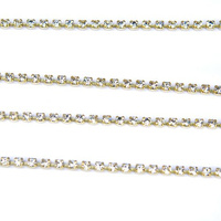 Rhinestone cupchain with Preciosa crystals  ss 6.5 (~2mm) Crystal, raw, 10cm