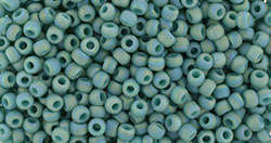 TOHO Round 11/0: TR-11-2634F Semi Glazed Rainbow - Turquoise, 10 g