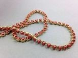 SS14,5 (3,5mm) PEARL CUPCHAIN - RASPBERRY RED, RAW (UNPLATED)