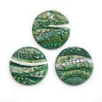 Cabochon CM Striped round 24 green