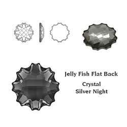 SWAROVSKI Jelly Fish 14 mm Crystal Sliver Night (SINI) F