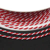 Twisted cord 3,5mm, white and red