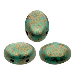 Samos® par Puca®: Opaque Green Turquoise Bronze, 20 szt.