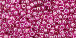 TOHO Round 11/0: TR-11-356 Inside-Color Lt Amethyst/Fuchsia-Lined, 10g