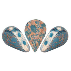 Amos® par Puca®: Opaque Blue Turquoise Bronze, 27 szt.