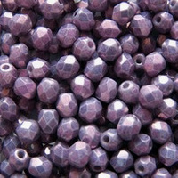 Fire Polish 4mm: Luster - Metallic Amethyst, 40 pcs