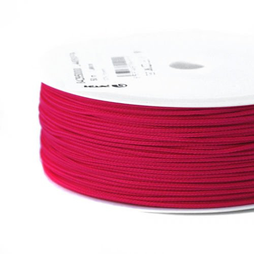 Shamballs and macramé polyester cord - fuchsia // L4409