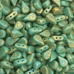 Amos® par Puca®: Opaque Green Turquoise Splash, 27 szt.