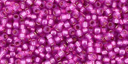 TOHO Round 15/0: TR-15-2107 Silver-Lined Milky Hot Pink, 5g