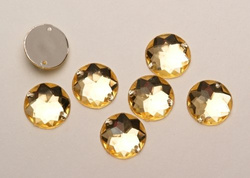 ACRYLIC STONES ROUND 10 mm YELLOW