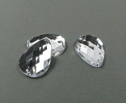 ACRYLIC STONES TEARDROP 18x25 mm CRYSTAL