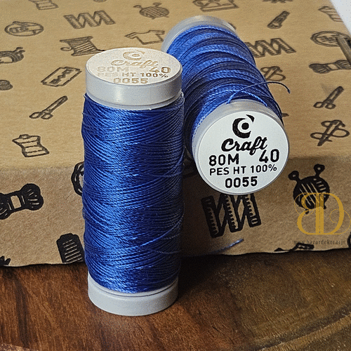 Threads for beading and soutache CRAFT 40, cobalt, 80m