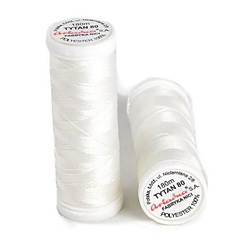 Threads for beading and soutache TYTAN 80, white, 180m