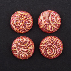 Cabochon CM Classic round 18 mm orange