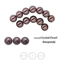 Swarovski 5810 Crystal Pearl 4 mm Burgundy Pearl (BURPRL)