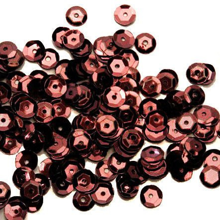 Sequins round 6mm, maroon