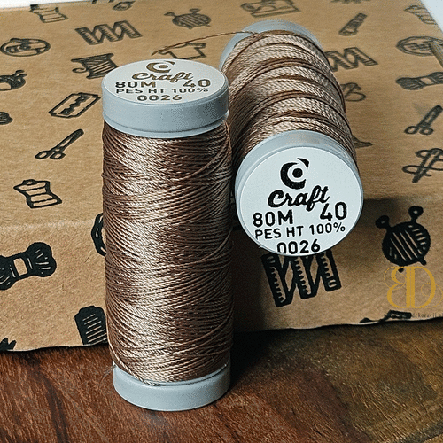 Threads for beading and soutache CRAFT 40, cinnamon, 80m