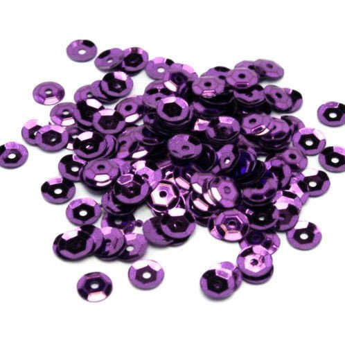 Sequins round 6mm, violet