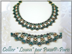 Hélios® par Puca®: Opaque Green Turquoise Bronze, 21 pcs