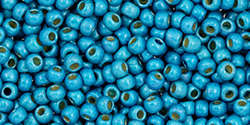 TOHO Round 11/0: TR-11-PF582F PermaFinish - Matte Galvanized Aqua Sky, 10 g