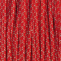 Greek braid 4mm mix silk + lurex - red with golden, 1m