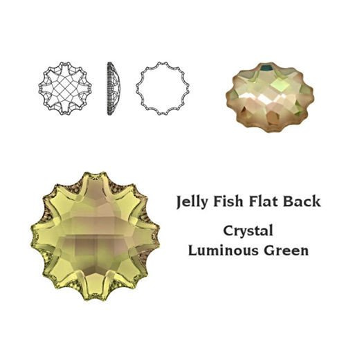 SWAROVSKI Jelly Fish 14 mm Crystal Luminous Green F