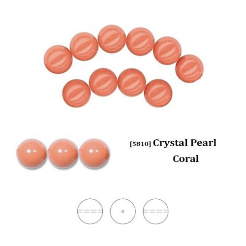 Swarovski 5810 Crystal Pearl 4 mm Coral Pearl (CLPRL)