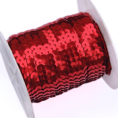 Sequins tape, red