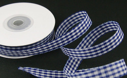 CHECKERED RIBBON NAVY BLUE&WHITE 1,2cm