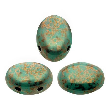 Samos® par Puca®: Opaque Green Turquoise Bronze, 20 szt.