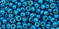 TOHO Round 8/0: TR-08-PF583 PermaFinish - Galvanized Caribbean Blue, 10g