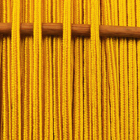 Greek artificial silk (rayon) braid 4mm - yellow, 1m