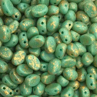 Samos® par Puca®: Opaque Green Turquoise Splash, 20 szt.