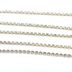 Rhinestone cupchain with Preciosa crystals  ss 6.5 (~2mm) Crystal, raw, 10cm