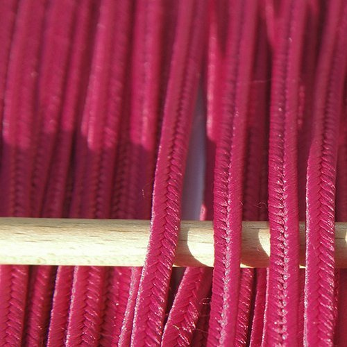 Greek polyester braid 3mm - fuchsia, 1m