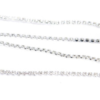 Rhinestone cupchain with Preciosa crystals ss 8,5 (~2,5 mm) Crystal / silver 10cm