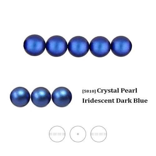 Swarovski 5810 Crystal Pearl 3 mm Iridescent Dark Blue (IDBLP), nowy kolor!