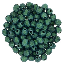 Fire Polish 3mm: Metallic Suede - Lt Green, 40 pcs